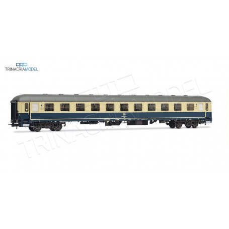 Rivarossi HR4374 FS/DB/NS, Pack de 4 unités 1 Italien-Holland-Express, NS WLABm MU Ten, DB Bcm 243 Bleu-Beige, FS UIC-X 2ème cl